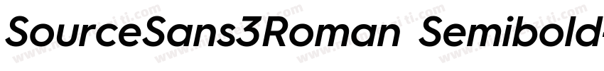 SourceSans3Roman Semibold字体转换